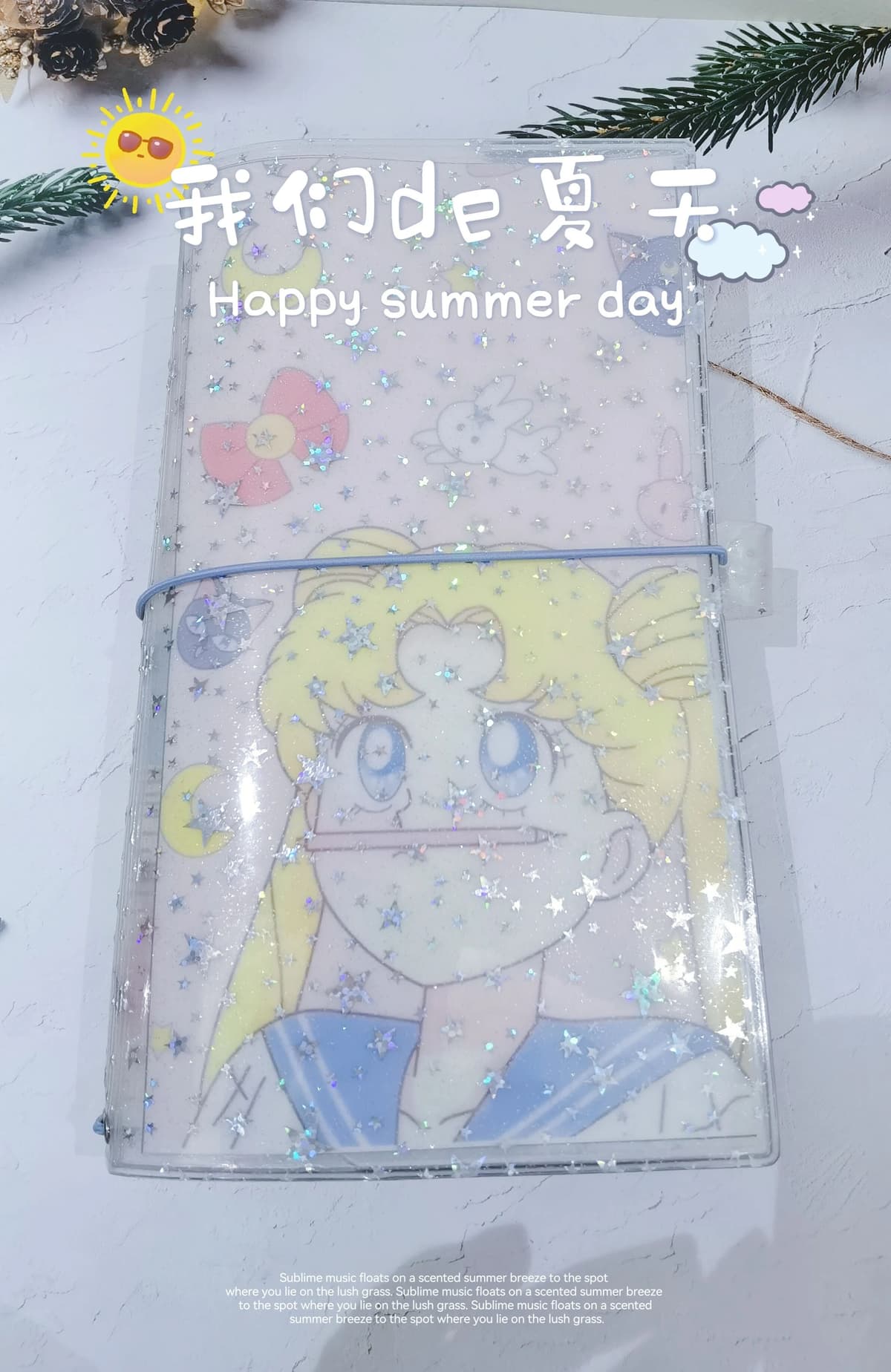 NONE Transparent Floral PVC TN Planner Agenda Organizer Diary Loose Journal Tranvel Notebook 2023