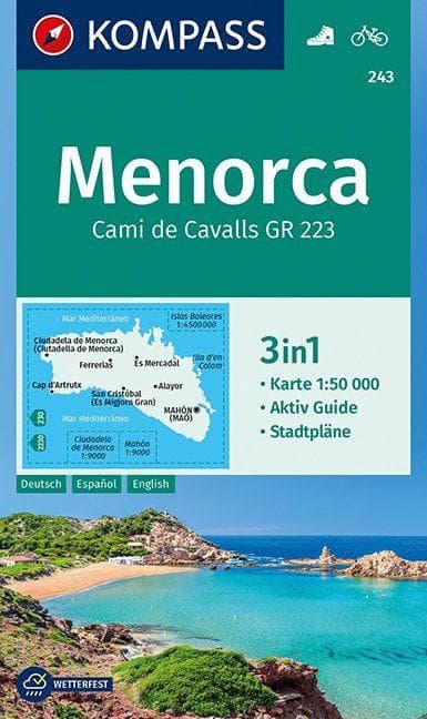 Carte de randonnée n° 243 - Minorque   Kompass