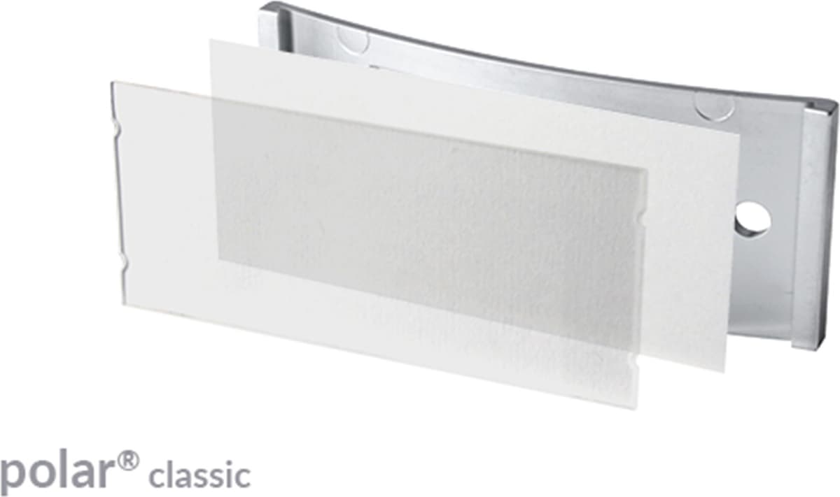 badgetec 10 Unità - Targhette portanome polar&reg; magnetiche Magnete smag&reg;, extra forte   grigio chiaro   65 x 30 mm, Plastica