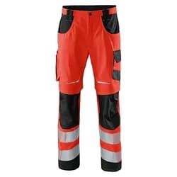 Warnschutz-Bundhose "REFLECTIQ" - 25 - rot/schwarz