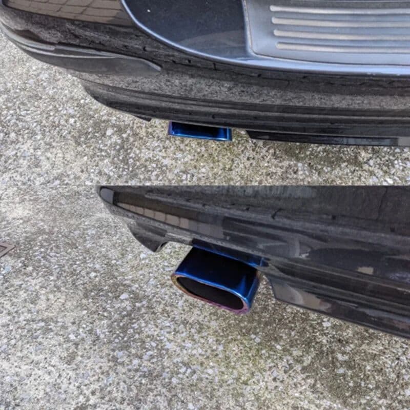 Sansour Titanium Black For BMW 318 X3 E83 F25 Car Exhaust Muffler Tip Stainless Steel Pipe Chrome Trim Modified Car Rear Tail Throat