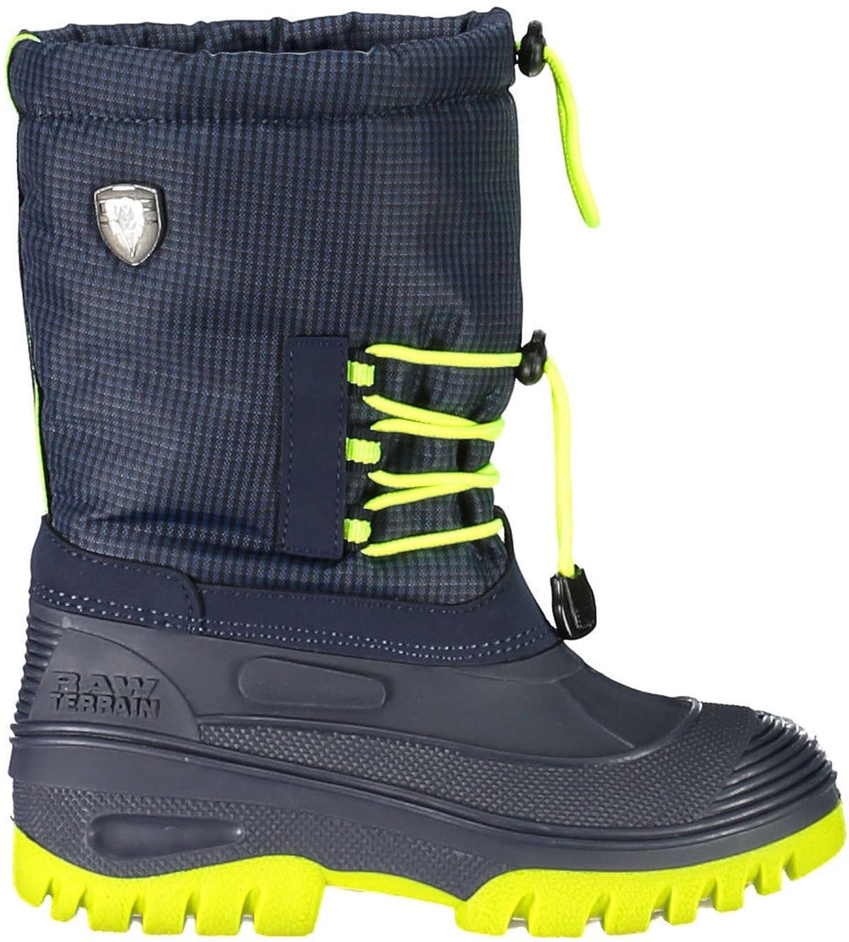Winterboots CMP "KIDS AHTO WP SNOW BOOTS", Jungen, Gr. 33, blau (navy, lime), Synthetik, Textil, Schuhe Winterboots, Winterschuhe, Winterstiefel, Snowboots, wasserdicht navy, lime 33