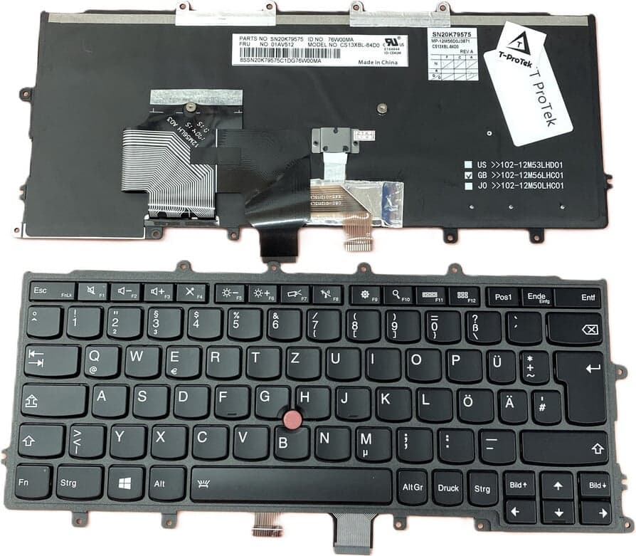 T-ProTek Verlicht toetsenbord compatibel met SN20K79575