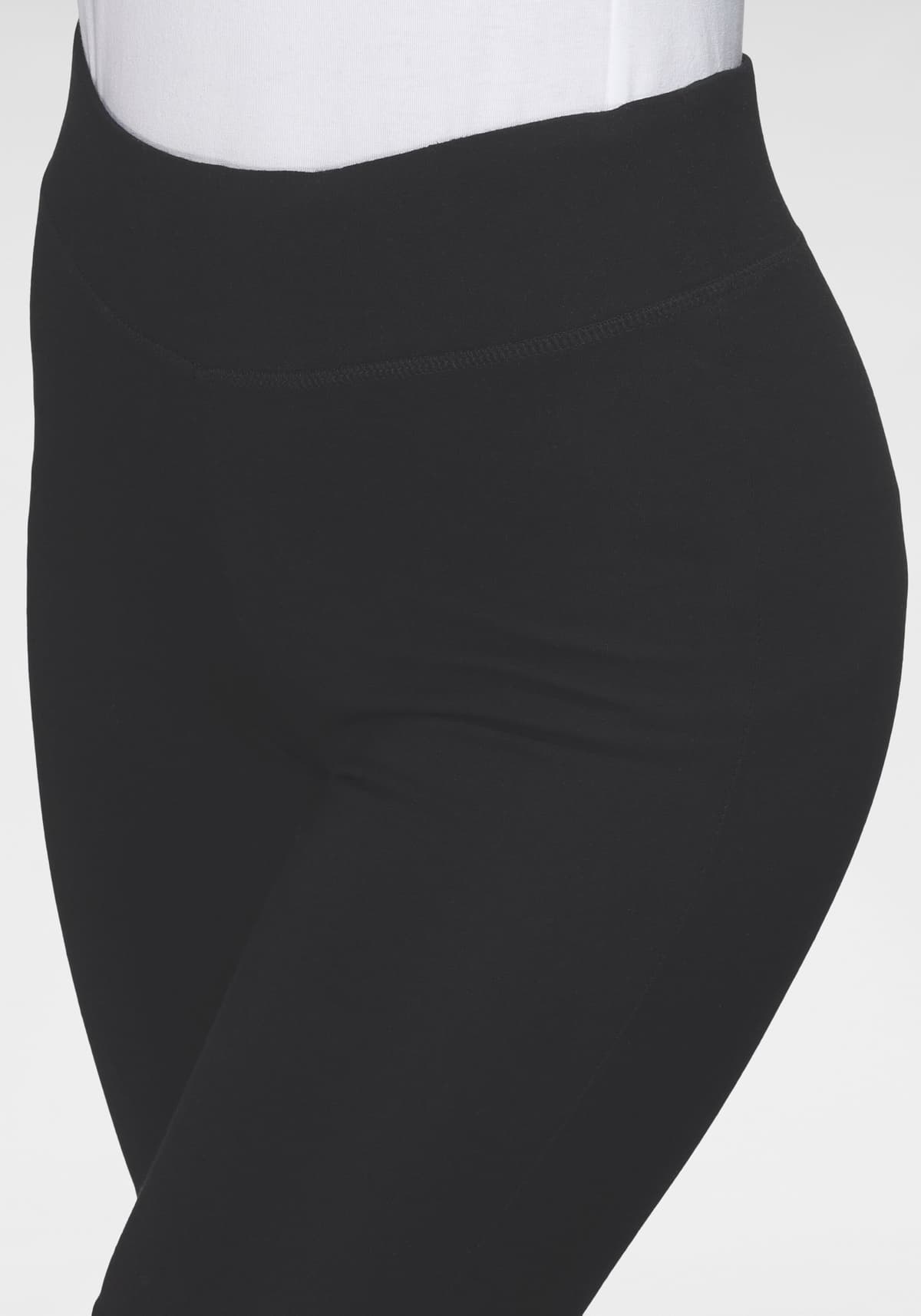 Radlerhose EASTWIND "Double Pack Short Pants", Damen, Gr. 46, N-Gr, schwarz (schwarz, sc), Obermaterial: 95% Baumwolle, 5% Elasthan, unifarben, eng kurz, Hosen Radlerhose, Doppelpack mit elastischem Komfortbund für optimalen Sitz schwarz, sc 46, N-Gr