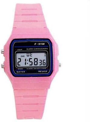 Perfect Picks Market Luxury Digital Watch For Men With LED Display & Water Resistant Business Style plastic pink