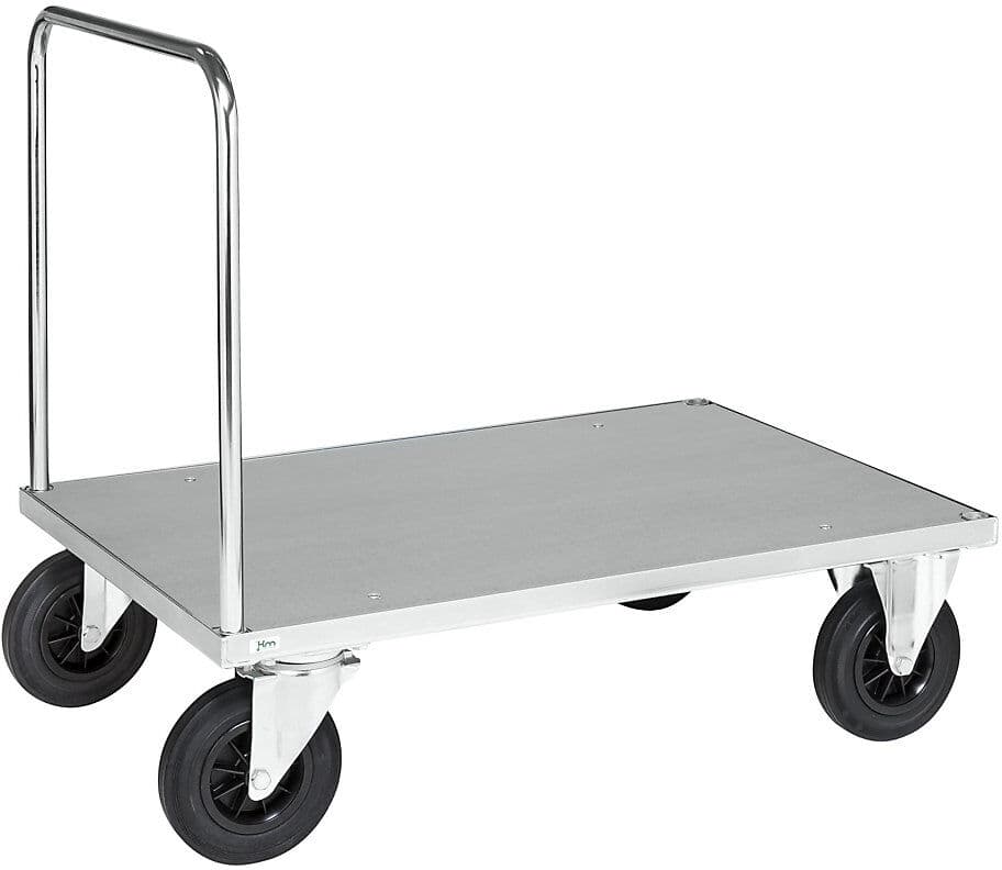 Kongamek Plattformwagen Tragfähigkeit 500 kg, mit 1 Schiebebügel, LxBxH 1200 x 800 x 900 mm, mit Feststeller