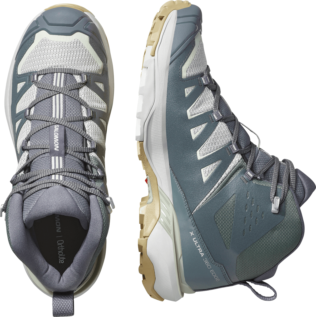 Outdoorschuh SALOMON "X ULTRA 360 EDGE MID GORE-TEX", Herren, Gr. 47, grau (gray violet, turbulence, sea foam), Synthetik, Textil, Schuhe Outdoorschuh, wasserdicht dank Gore-Tex Membrane gray violet, turbulence, sea foam 47