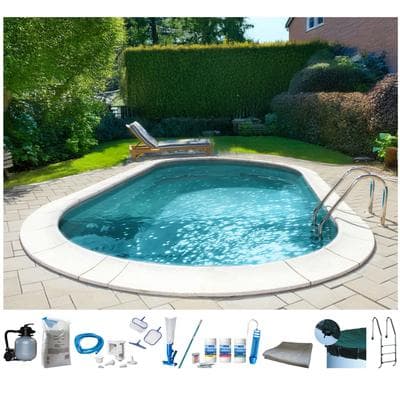 Ovalpool MY POOL BWT "PREMIUM mit grauer Innenfolie", grau (weiß, grau), B:360cm H:120cm L:737cm, Schwimmbecken, Höhe 120 cm, in versch. Größen erhältlich