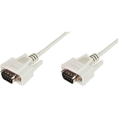 Digitus Seriell Anschlusskabel [1x D-SUB-Stecker 9pol. - 1x D-SUB-Stecker 9pol.] 3.00 m Beige