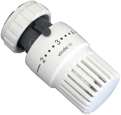 Oventrop Thermostat 1013076 7-28 °C, mit Klemmverbindung, mit Nullstellung, weiß