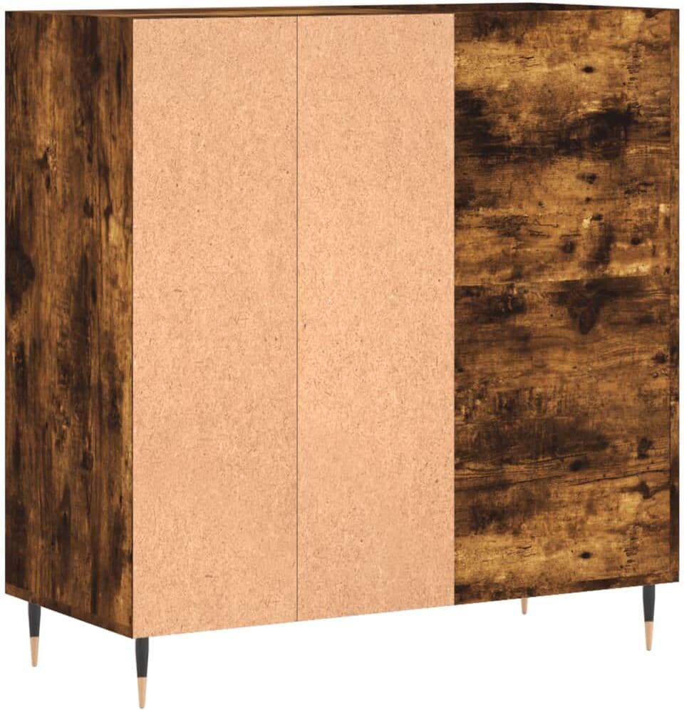 vidaXL Armoire à disques chêne fumé 84,5x38x89 cm bois d'ingénierie