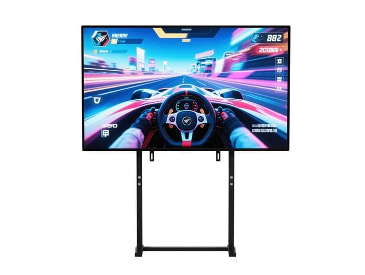 Support TV mobile sans perçage Unho, hauteur réglable pour écrans LED LCD de 32 à 85 pouces, VESA 600x400mm, 40kg/88lbs, moniteur de jeu