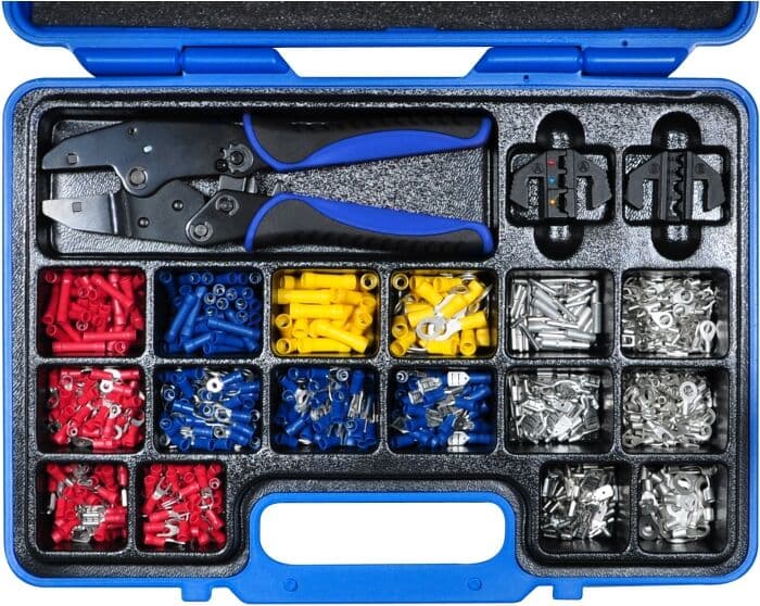 Swstahl Crimpzangen-Set Kabelschuhklemmzangensatz Inkl. Kabelschuhe 42590l