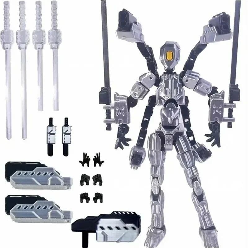 NONE 3D-printed Articulated Figure Dummy13 Lucky Robot Gundam Figurine Toy Modèles Cadeau Pour Enfants