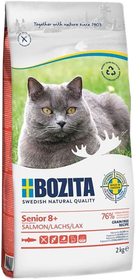 Bozita Senior 8+ Kornfri Kattemat Med Laks