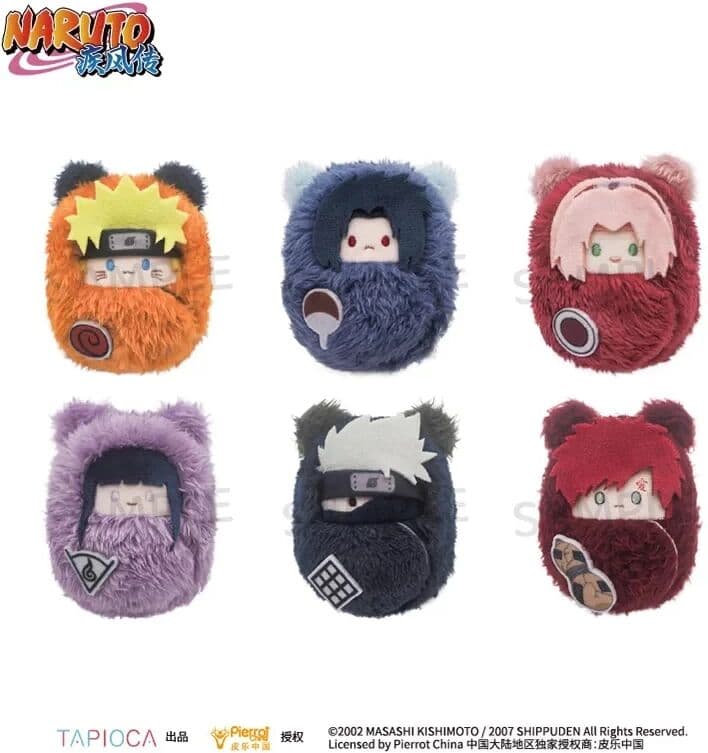 Bandai Naruto Sasuke Sakura Palm Zoo Plush Dumpling Dolls Anime Merchandise Palm Zoo Swaddle Plush Dolls Holiday Gifts Plush Charm