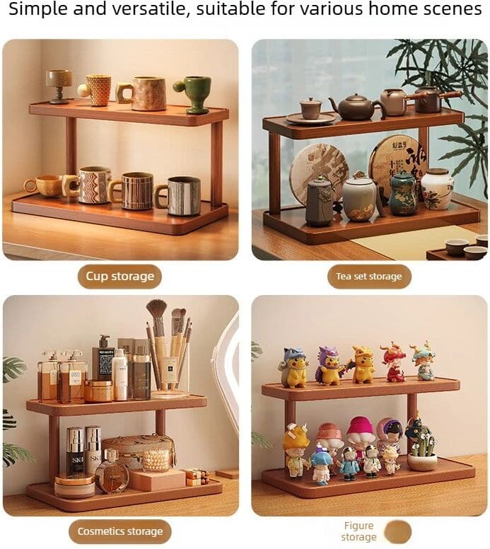 NONE Storage Rack Desktop Dining Table Workstation Cup Holder for Water Coffee Cup Tea Set Small Tabletop Organizer