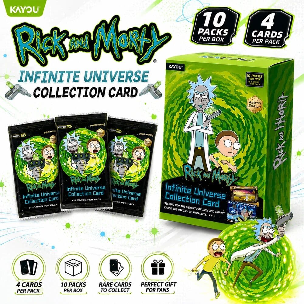 Genuine Kayou Rick And Morty Cards Infinite Universe Version Rare Cards To Collect Flash Tcg Gift For Fans