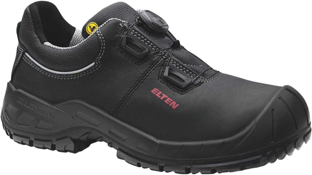 Sicherheitsschuh ELTEN "LAURENZO BOA Low" Gr. 44, schwarz, 44, Obermaterial: 100% Rindsleder Leather cow., Schuhe, Sicherheitsschuh