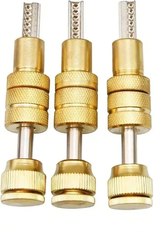 NONE 3Pcs Professional Locksmith Quick Opening Tool Brass Handle Stainless Steel Pin for AB Kaba Lock Cylinder Repair