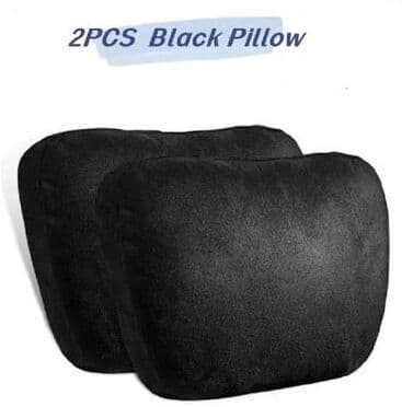 Inspired Living ComfortFit Memory Foam Car Neck Pillow For Headrest Support 2pcs Black