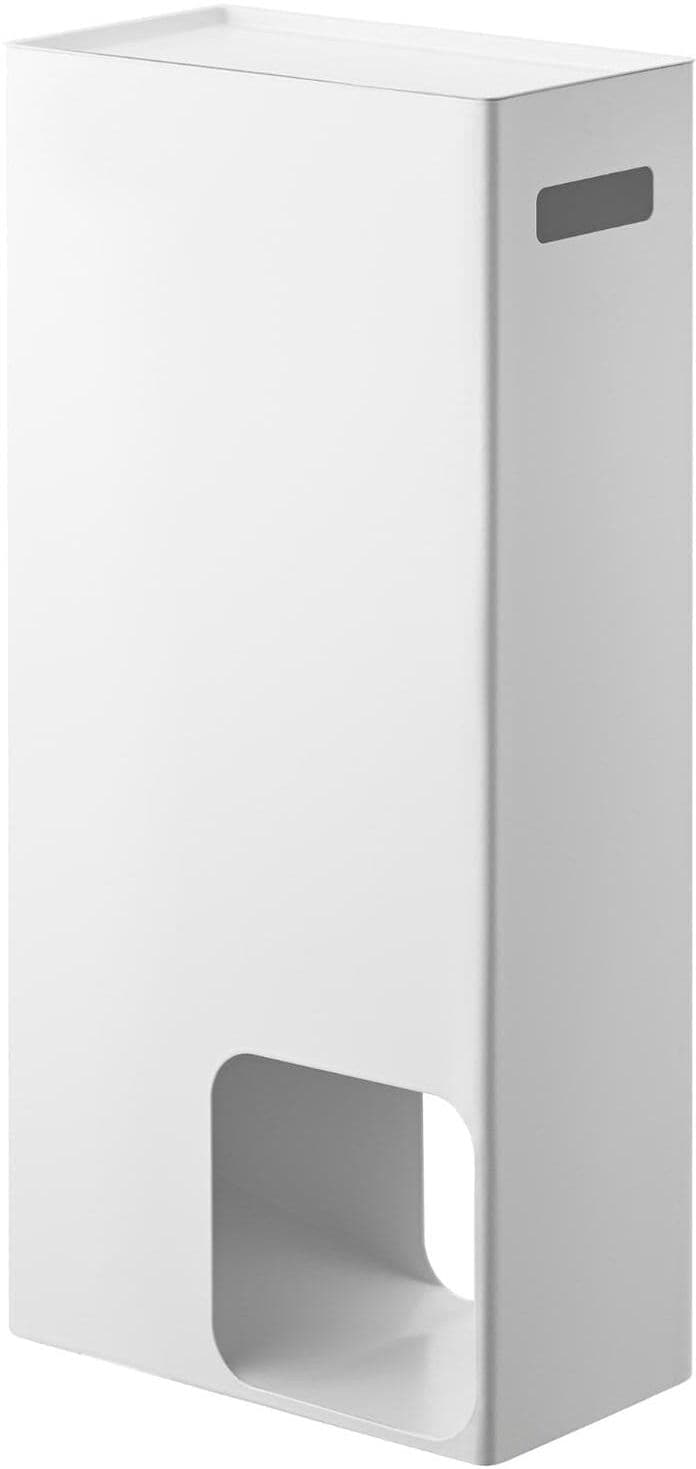 Toilettenpapierhalter YAMAZAKI "Tower gross 48 cm", weiss (weiß), B:12,5cm H:48cm L:23cm, Metall, Toilettenpapierhalter, Toilettenpapierhalter weiß Einheitsgröße