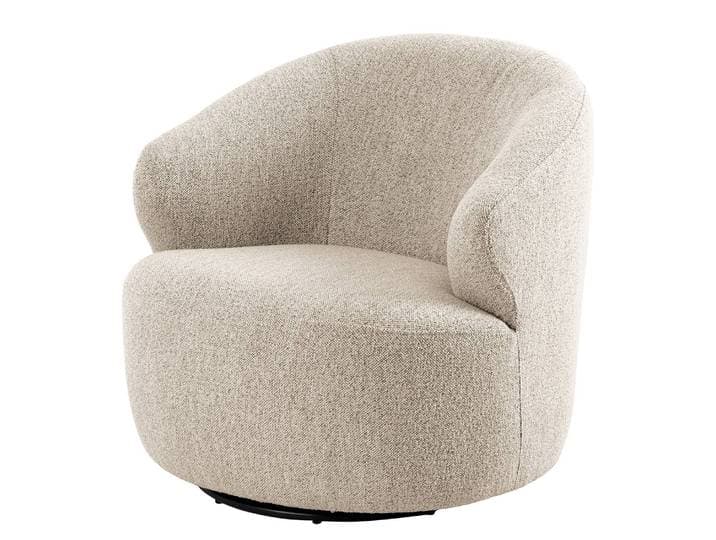 Fauteuil lounge Beige/Beige Tissu Bouclé Moena 80 x 77 x 80cm
