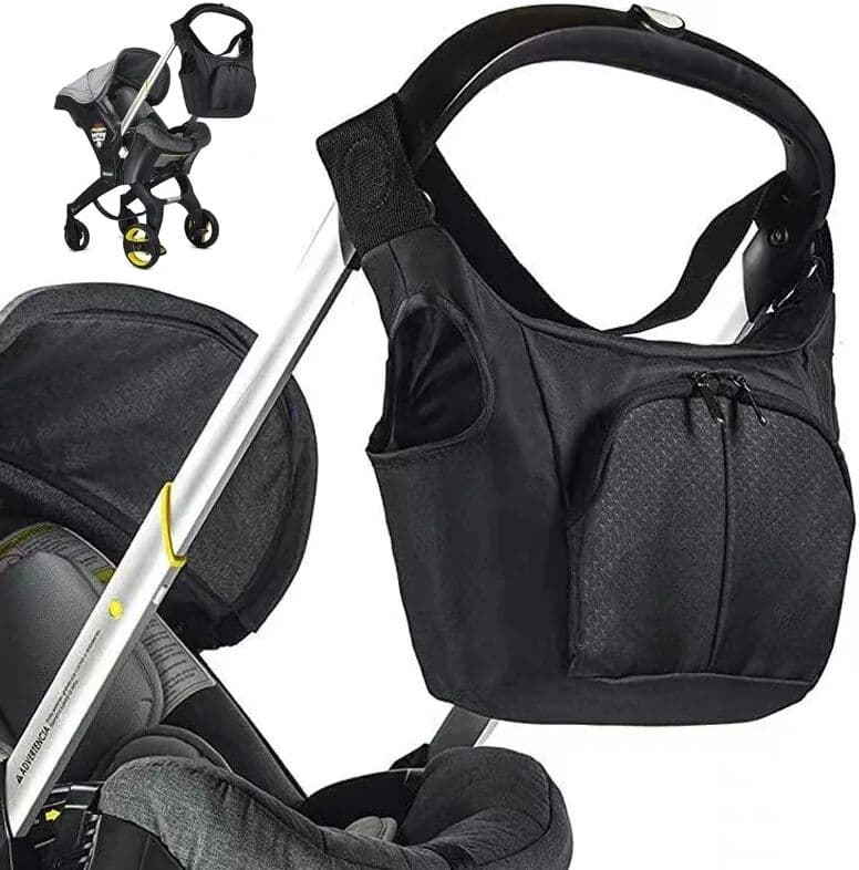 NONE mommy storage bag for doona Stroller accessories portable diaper bag compatible with stroller black waterproof storage bag