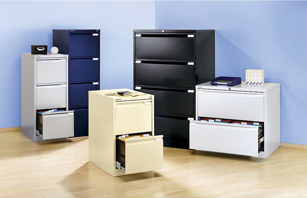 BISLEY Hängeregistraturschrank, 1-bahnig, 2 Schübe, DIN A4, lichtgrau