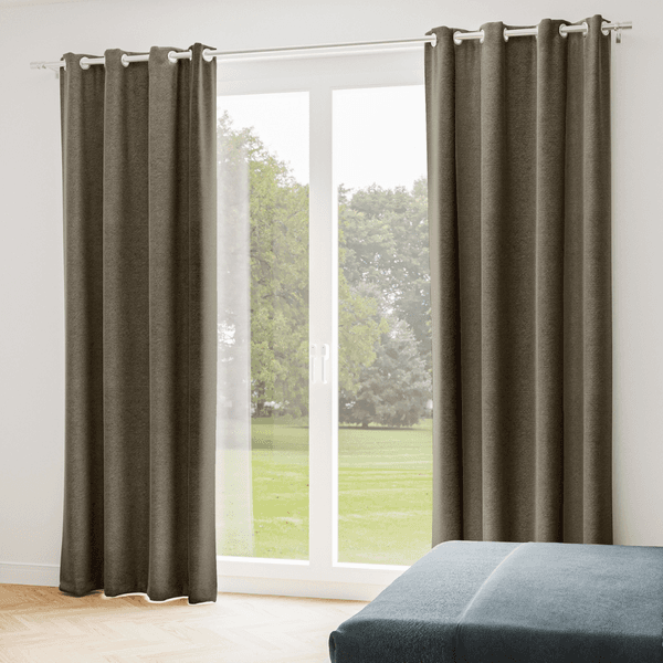 Stores-et-Rideaux.com Rideau occultant tissu uni - Obscurité totale - Confort thermique été comme hiver - Rideaux Occultants Unis - Performance - Pose simple et rapide