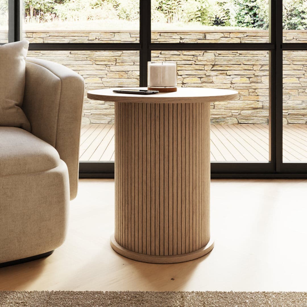 Wade Logan End Table Oak 50cm H X 50cm W X 50cm D