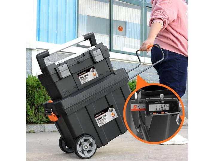 Boîte à outils à roulettes, mallette rigide professionnelle, accessoires de transport, étanche, multifonctionnelle, valise de rangement en plastique