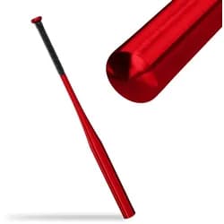 Relaxdays Roter Baseballschläger aus Aluminium Rot,Schwarz