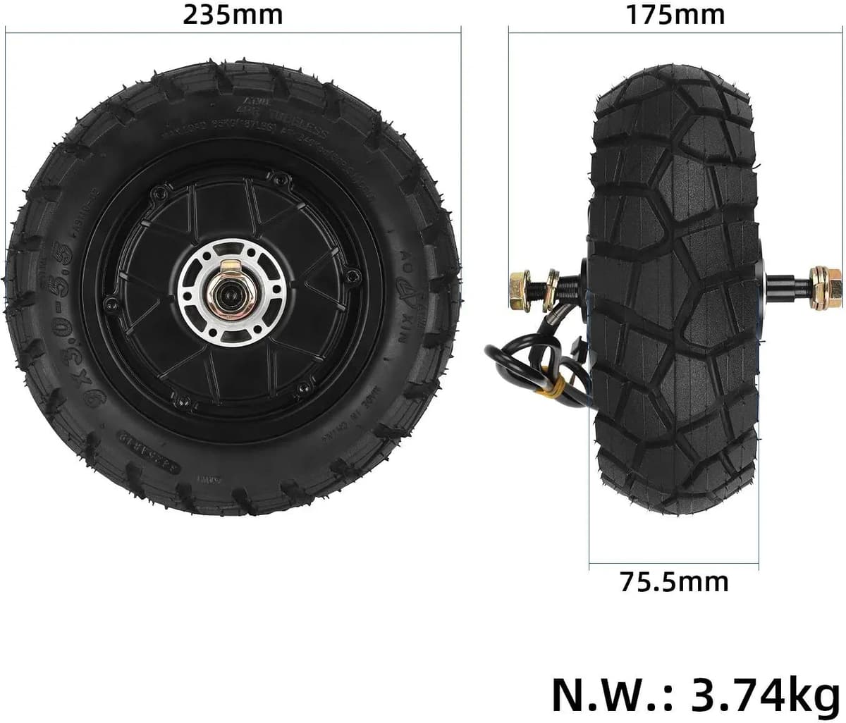 NONE Original 48V 600W Wheel Motor for Kukirin G2 Pro DB 2024 Electric Scooter Brushless Engine With Outer Tire Upgrade Replace Parts