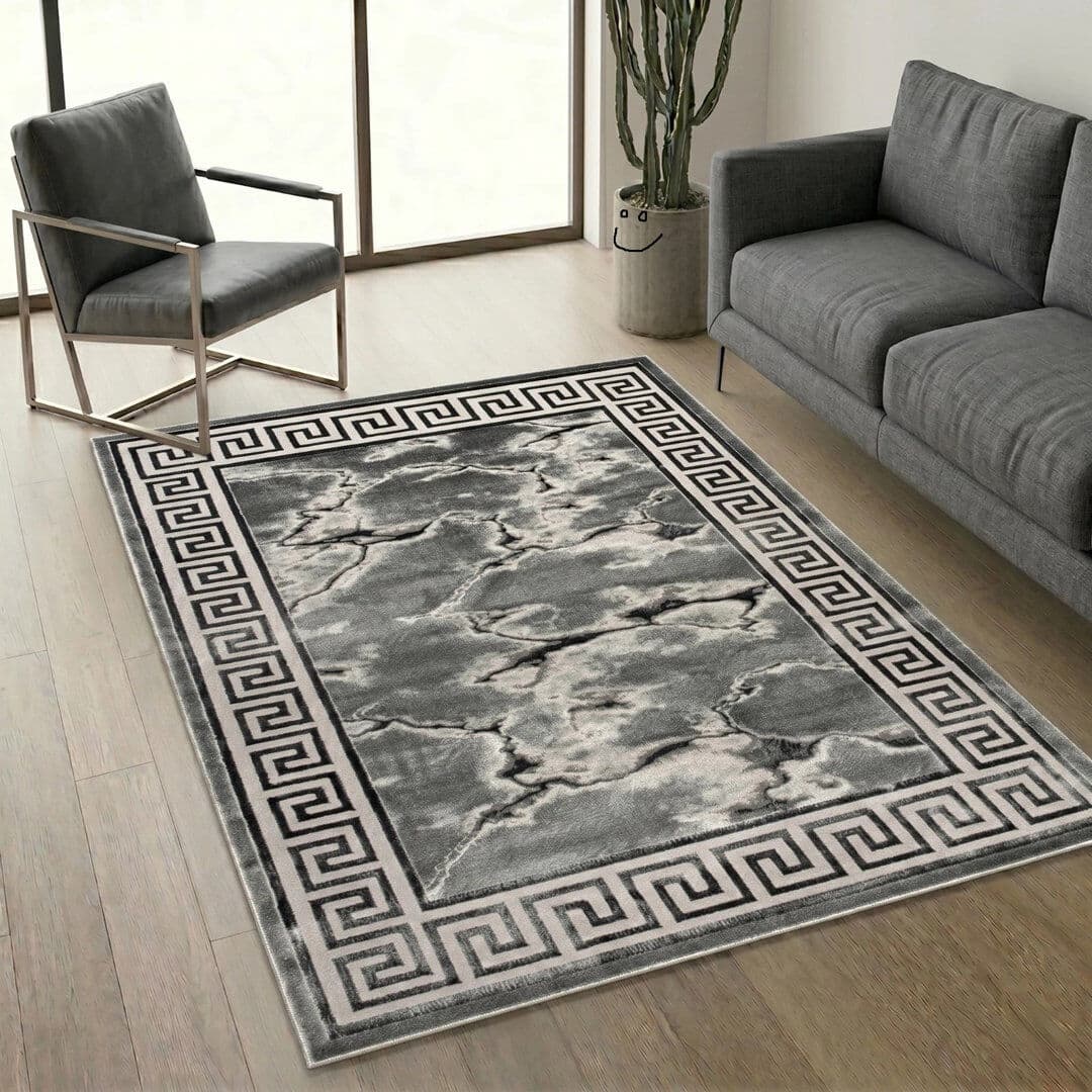 17 Stories Abstract Kilim Area Rug Black Rectangle 80 x 150 cm