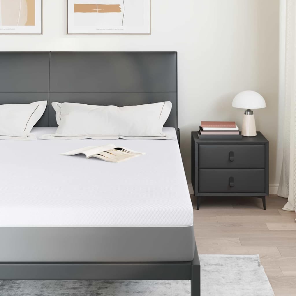 vidaXL Surmatelas en mousse à mémoire 200 x 200 cm Thick Doux Blanc