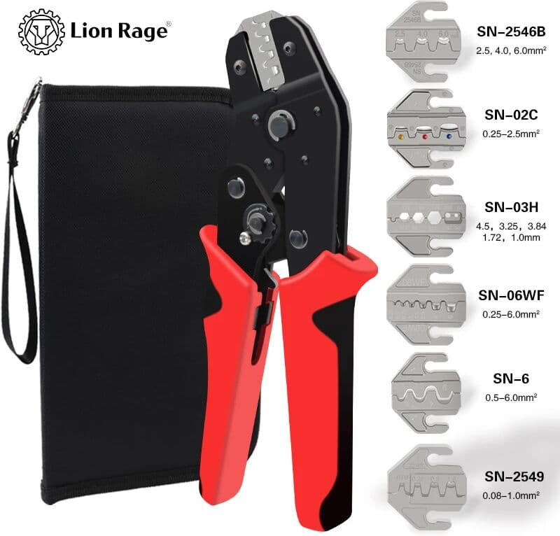 lion rage Pressed Pliers Electrician Tools Crimping Tool Electrical Terminals Clamp Electronics Pressing Connector Hand Jaws Box