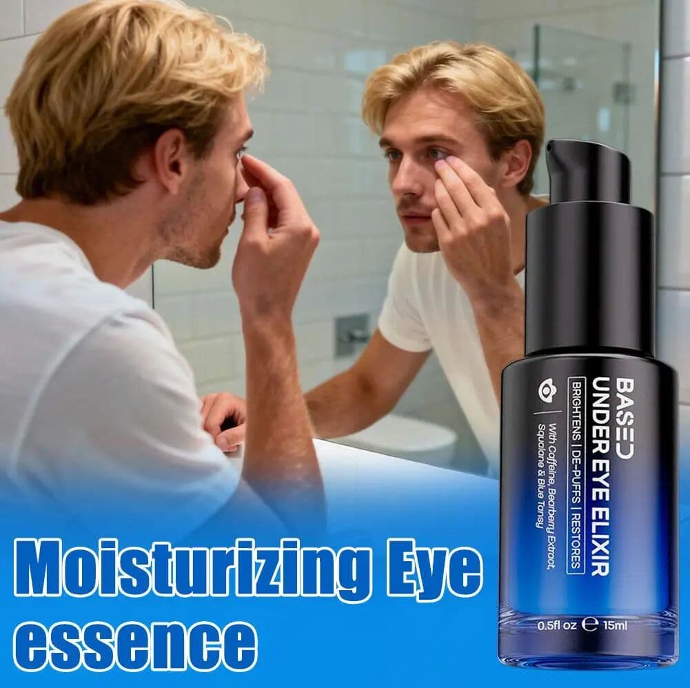 NONE 15ml Male Based Eye Care Essence Under Eye Elixir Brighten Skin Tone Reduce Fatigue Lightweight Gentle Refreshing Men Eye Serum