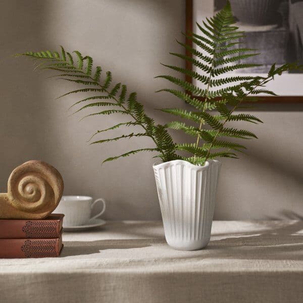 Kähler Hammershøi Unfold Vase H16,5 Cm, Hvid
