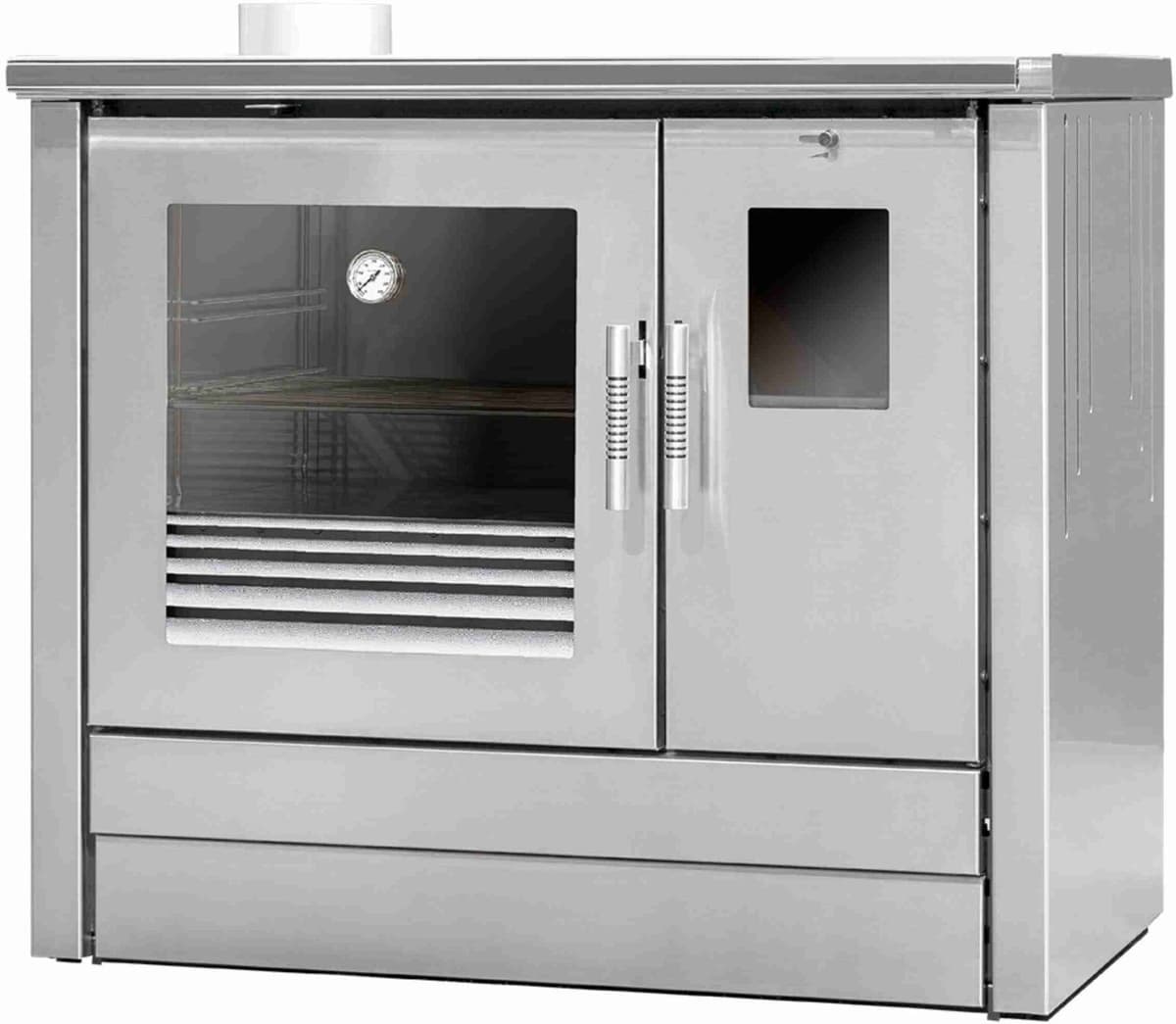 My-Barbecue Cuisinière à bois Inox la Fontaine PF003F