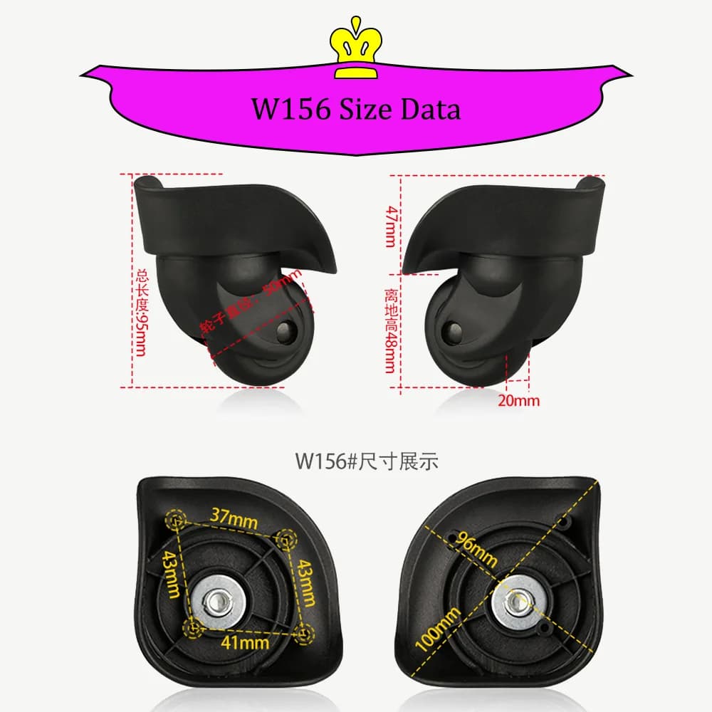 NONE Geeignet für hong sheng A-32 trolley case universal rad high-end verschleiß feste kosmetik koffer reparatur riemens ch eiben zubehör