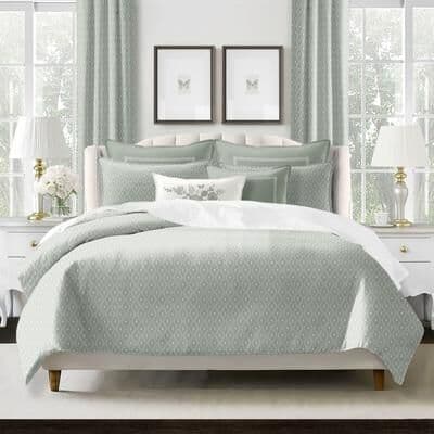 6ix Tailors Samuel Diamonds Sage Reversible Duvet Cover Set