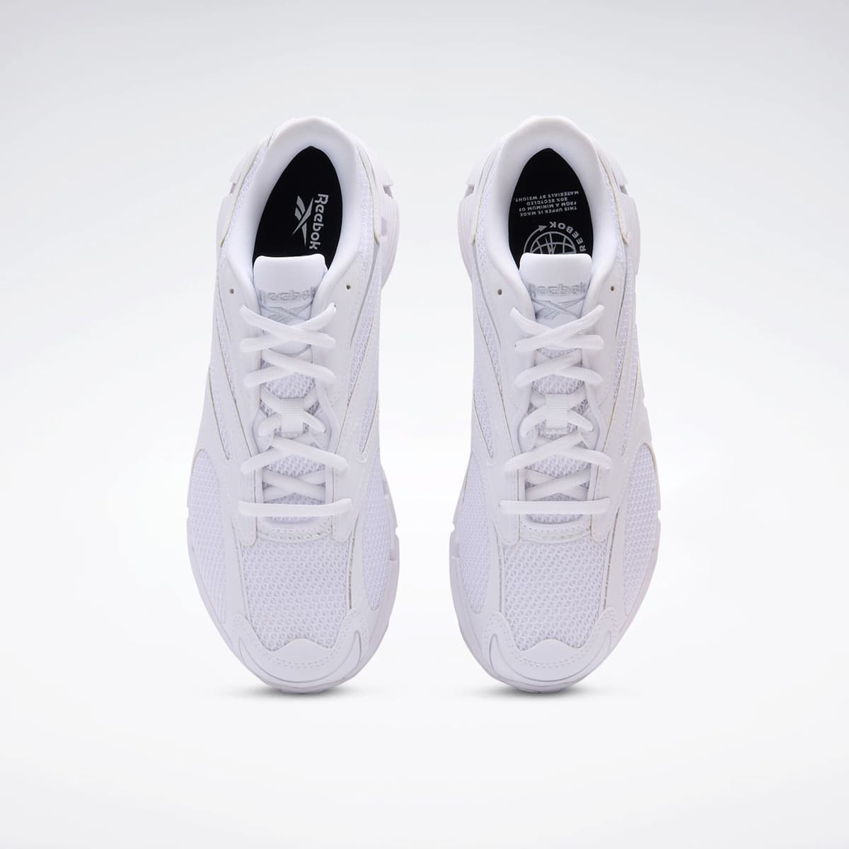 Laufschuh REEBOK "ZIG HYPNOTICA", Gr. 44,5, weiss (weiß, weiß, weiß), Synthetik, Textil, Schuhe Laufschuh, mit Floatride Fuel-Foam und Zig Geometry für energiegeladene Dämpfung weiß, weiß, weiß 44,5