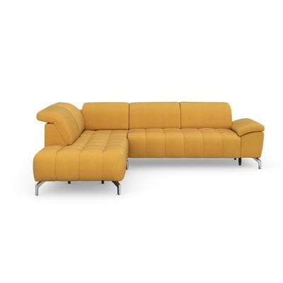 Ecksofa SIT & MORE "Cool L-Form", gelb (senf), B:272cm H:79cm T:220cm, Sofas, Ecksofa, wahlweise mit Kopfteilverstellung und Vorziehsitz, motorisch