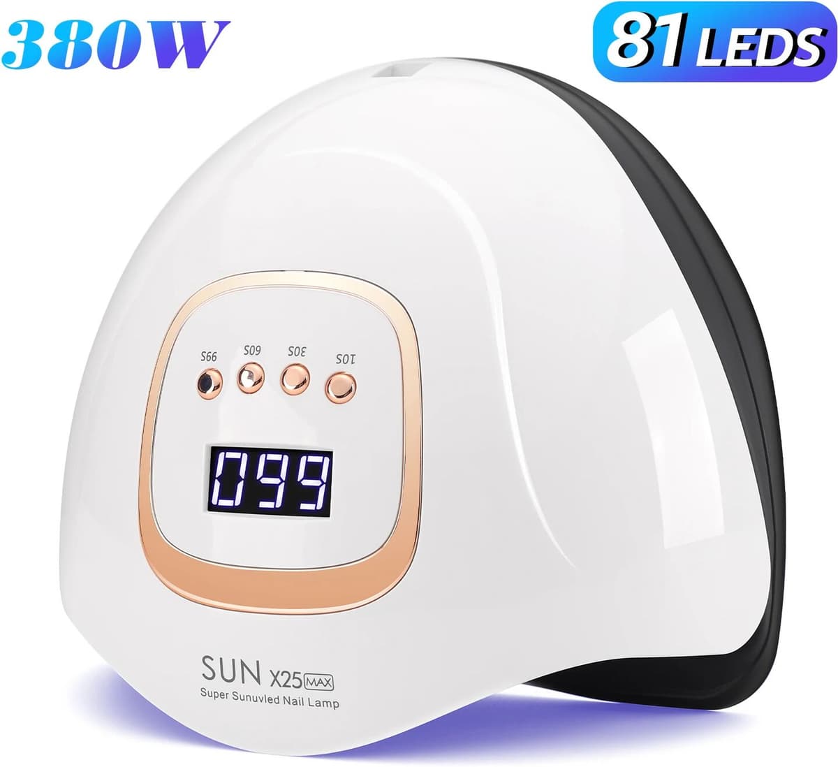 NONE 380W Nail Dryer For Manicure Salon 81LEDS UV LED Nail Lamp With Automatic Sensor 4 Timer Settings For Gel Polish