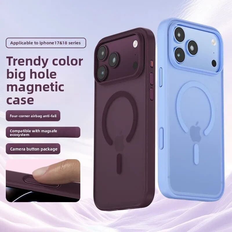 szHAIyu For iPhone 18 Pro Max 17 Pro Luxury Matte Translucent Shockproof Magnetic Case  For Magsafe Shockproof Wireless Charge Cover