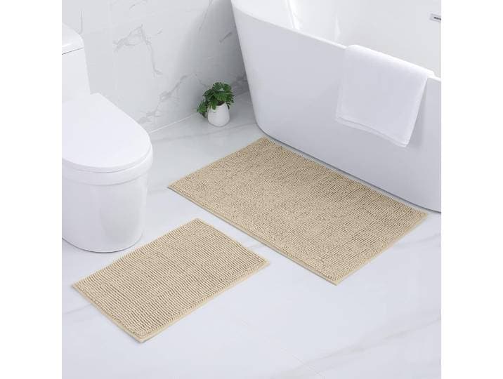 Olanly – tapis de bain douceur et confortable, antidérapant, pour intérieur, Super absorbant l'eau, texturé, séchage rapide, décoration de salle de bain, douche