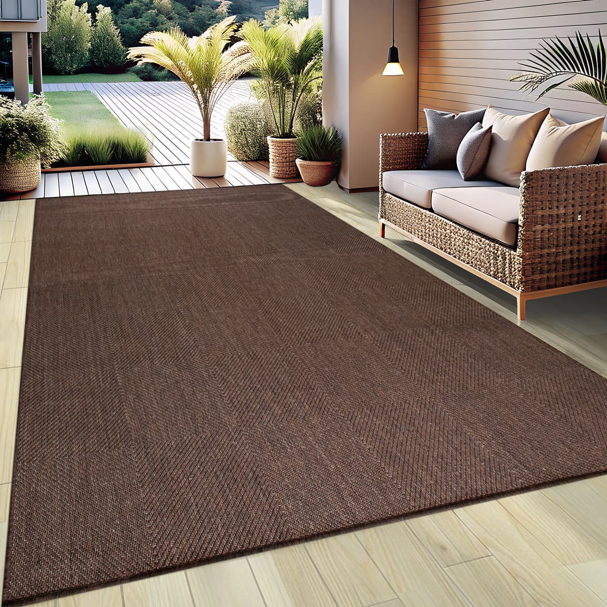 Teppich GOODPRODUCT "Anna, auch als Läufer erhältlich" Gr. 6, beige (sand), B:200cm H:3mm L:290cm, Kunstfaser, Teppiche, Teppich, In- und Outdoor geeignet, Sisal-Optik, Wetterfest & UV-beständig sand B : 200cm 1 Stk., 3mm, L: 290cm