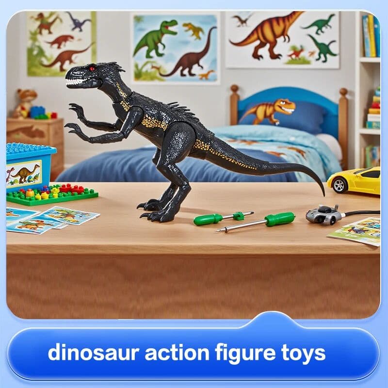 NONE Lifelike Indoraptor Jurassic World Action Figures Adjustable Dinosaurs Toys For Boy Movie Dinosaur Model Toy For Children Gifts