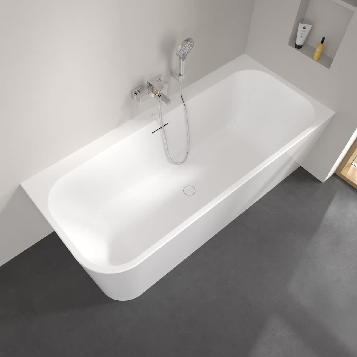Villeroy & Boch Taro Vorwand-Badewanne 170 x 75 cm für Eckeinbau rechts, Badewannen, UBA170BAD9CR00V-01, weiß alpin